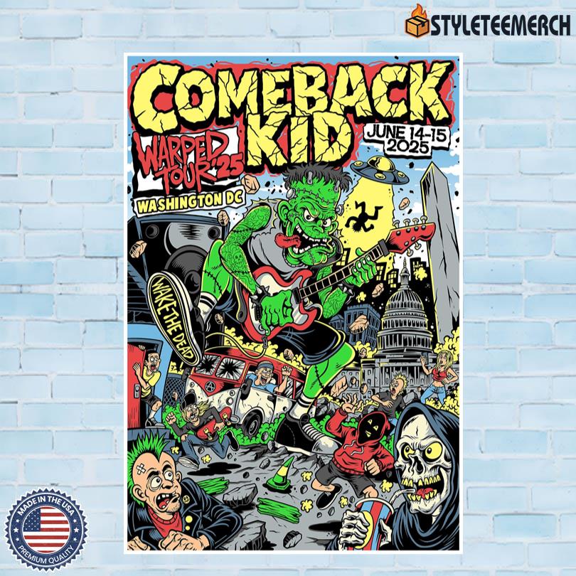 Comeback Kid Live At Warped Tour Washington DC 2025 Poster 10 Comeback Kid Live At Warped Tour Washington DC 2025 Poster