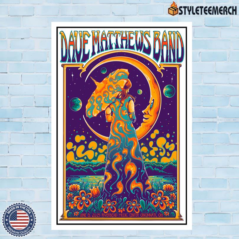 Dave Matthews Band Cincinnati OH Concert Poster 2025 4 Dave Matthews Band Cincinnati OH Concert Poster 2025