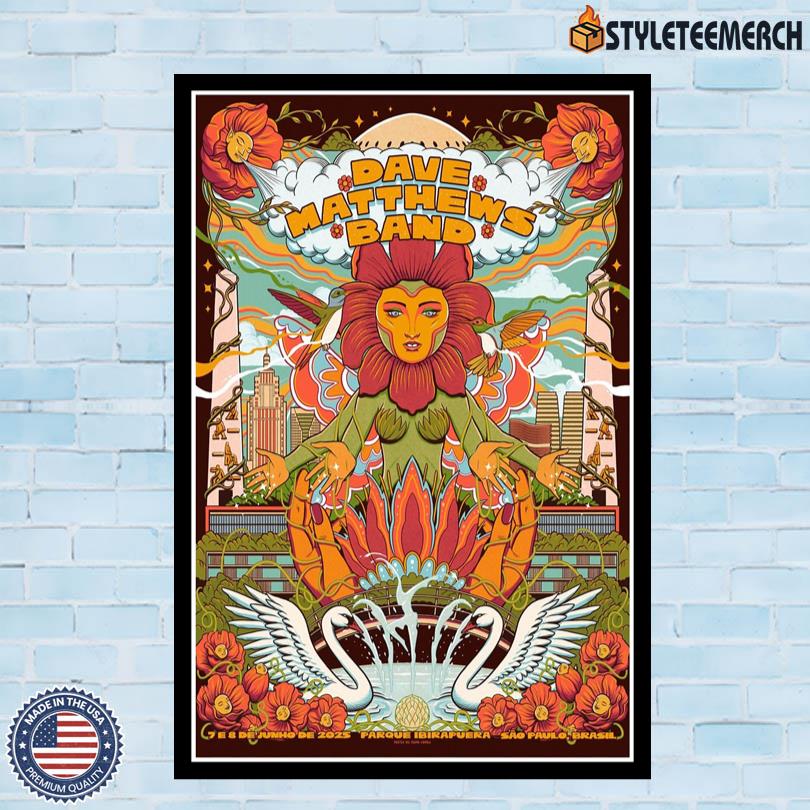 Dave Matthews Band On June 7-8-9 2025 In Sao Paulo Poster 4 Dave Matthews Band On June 7-8-9 2025 In Sao Paulo Poster