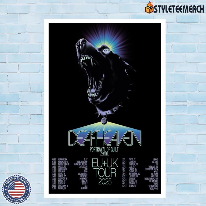 Deafheaven EU UK 2025 Tour Poster 4 Deafheaven EU UK 2025 Tour Poster