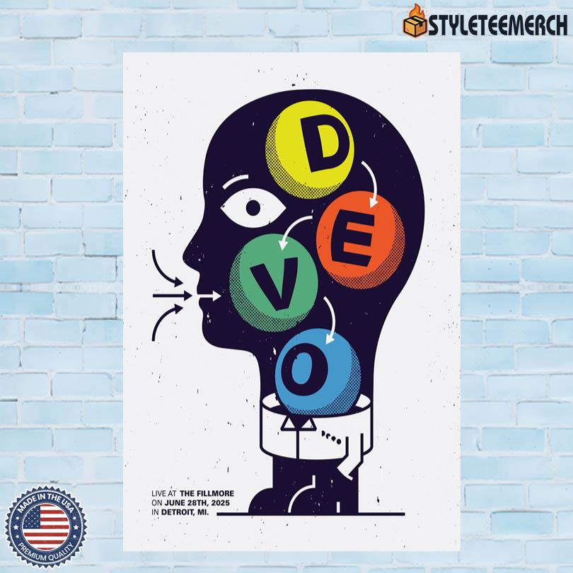 DEVO Poster June 28 2025 Detroit MI 4 DEVO Poster June 28 2025 Detroit MI