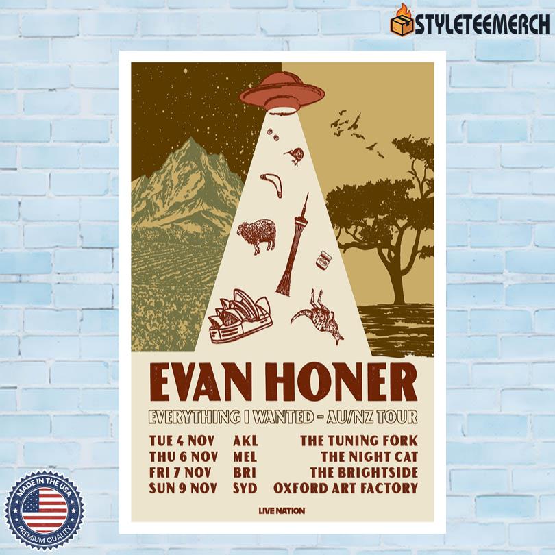 Evan Honer AU NZ Tour 2025 Poster 4 Evan Honer AU NZ Tour 2025 Poster