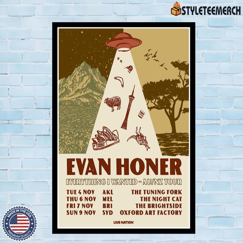 Evan Honer Everything I Wanted AU NZ Tour 2025 Poster 4 Evan Honer Everything I Wanted AU NZ Tour 2025 Poster