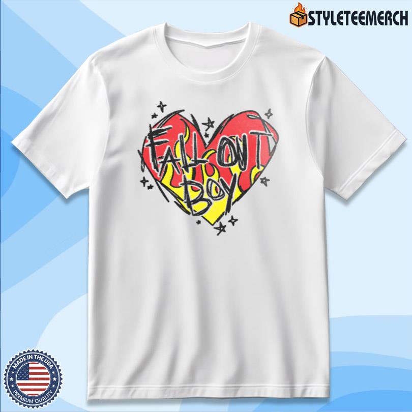Fall Out Boy Scratch Heart Logo T-Shirt 4 Fall Out Boy Scratch Heart Logo T-Shirt