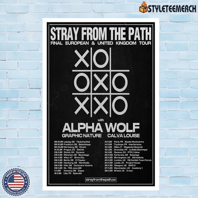 Final EU UK Tour 2025 Stray From The Path Poster 4 Final EU UK Tour 2025 Stray From The Path Poster