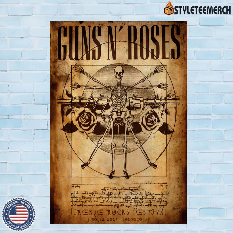 Firenze Rocks Guns N Roses June 12 2025 Official Poster 4 Firenze Rocks Guns N Roses June 12 2025 Official Poster