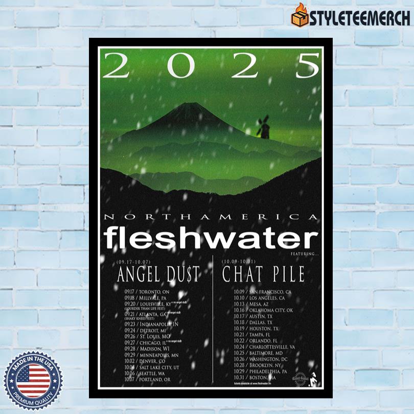 Fleshwater North American Fall Tour 2025 Poster 4 Fleshwater North American Fall Tour 2025 Poster