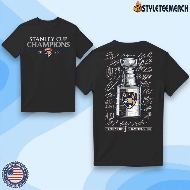 Florida Panthers Stanley Cup Champs Signature 2025 T-Shirt 4 Florida Panthers Stanley Cup Champs Signature 2025 T-Shirt