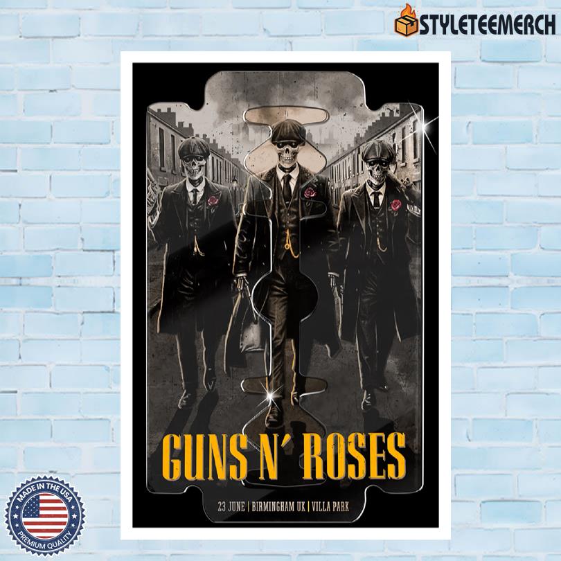 Guns N Roses June 23 2025 Birmingham UK Tour Poster 4 Guns N Roses June 23 2025 Birmingham UK Tour Poster