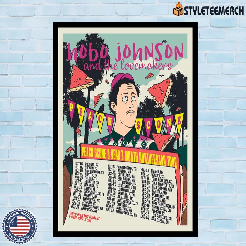 Hobo Johnson Poster Peach Scone 8 Year 3 Month Anniversary 2025 Tour 4 Hobo Johnson Poster Peach Scone 8 Year 3 Month Anniversary 2025 Tour