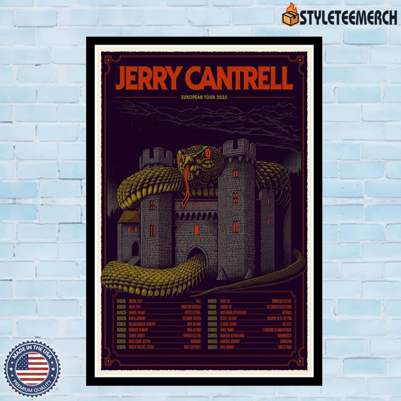 Jerry Cantrell Poster Europe Tour 2025 4 Jerry Cantrell Poster Europe Tour 2025