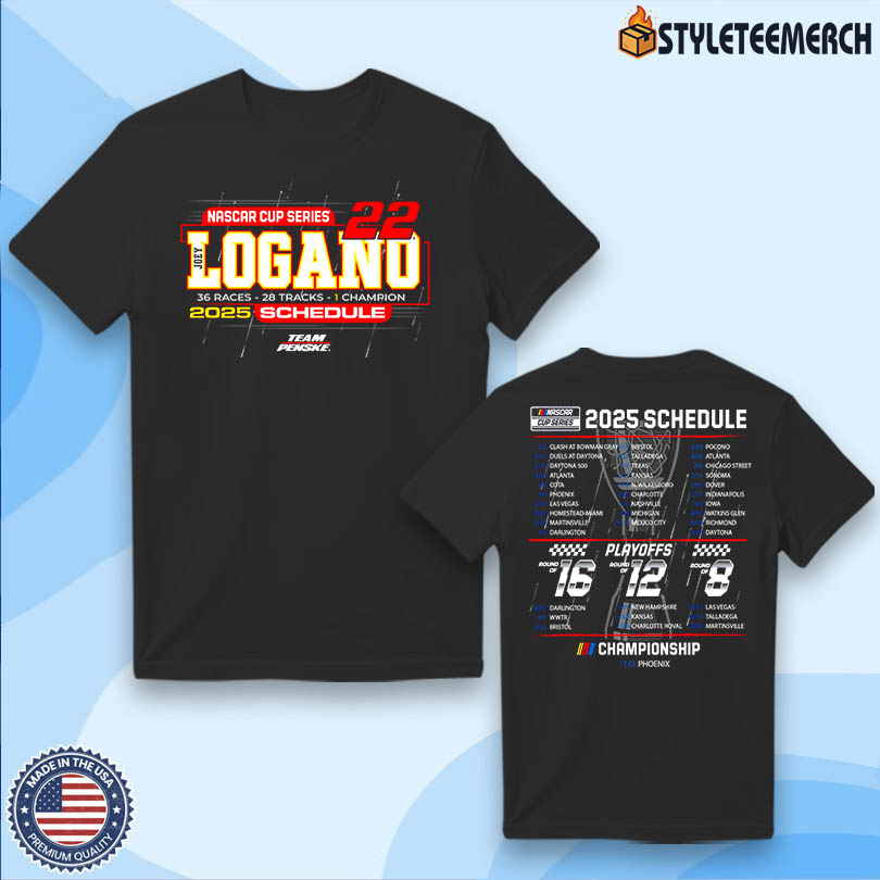 Joey Logano Nascar Cup Series Schedule 2025 Tee 4 Joey Logano Nascar Cup Series Schedule 2025 Tee