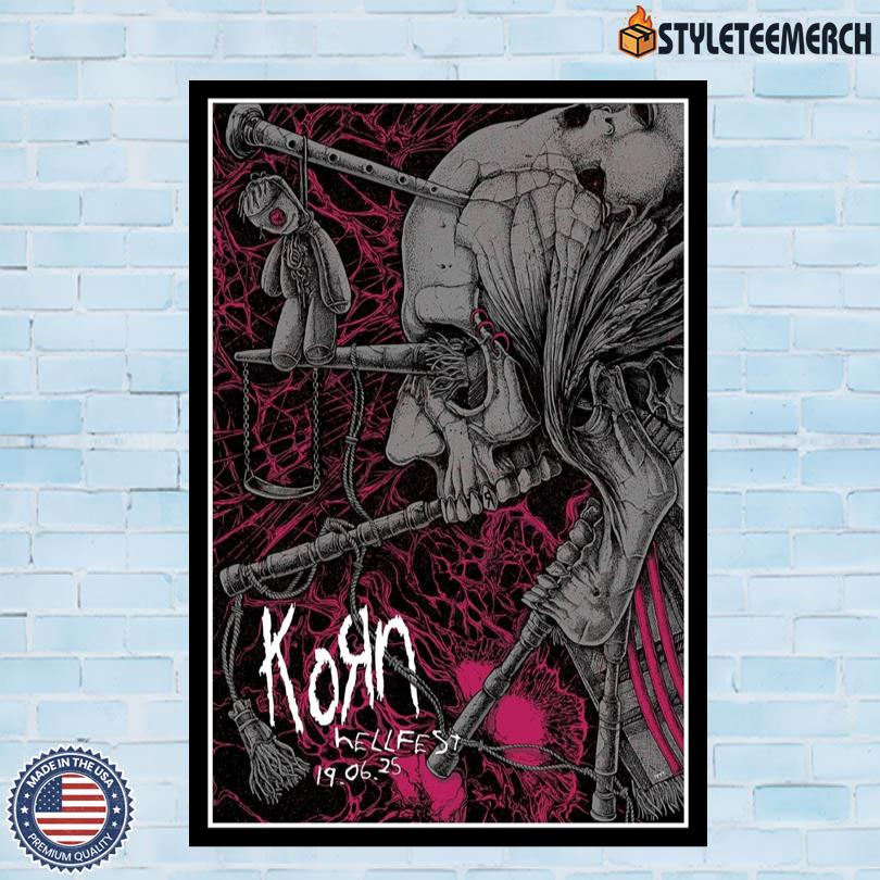 Korn Hellfest 2025 Poster Clisson France June 19 10 Korn Hellfest 2025 Poster Clisson France June 19