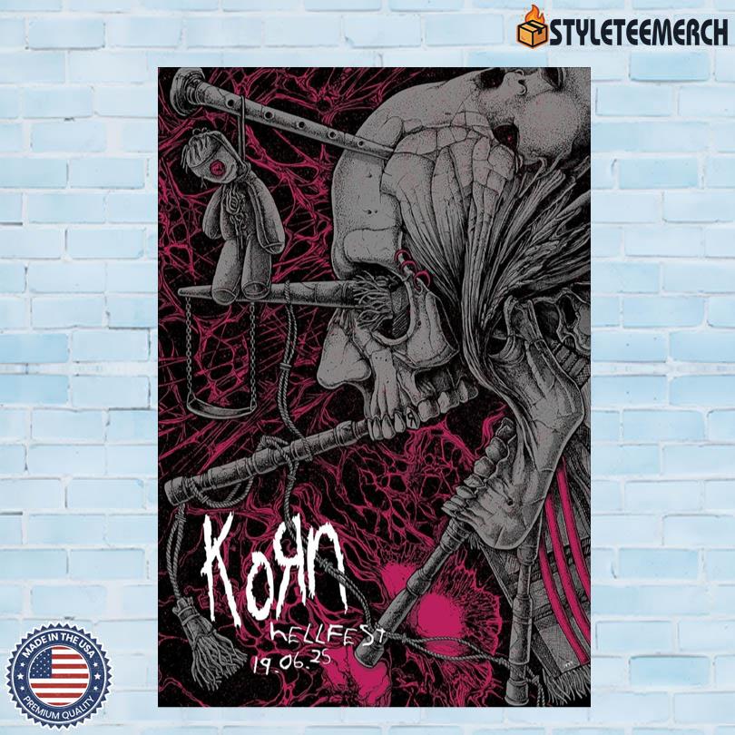 Korn Hellfest France 2025 Official Tour Poster 10 Korn Hellfest France 2025 Official Tour Poster