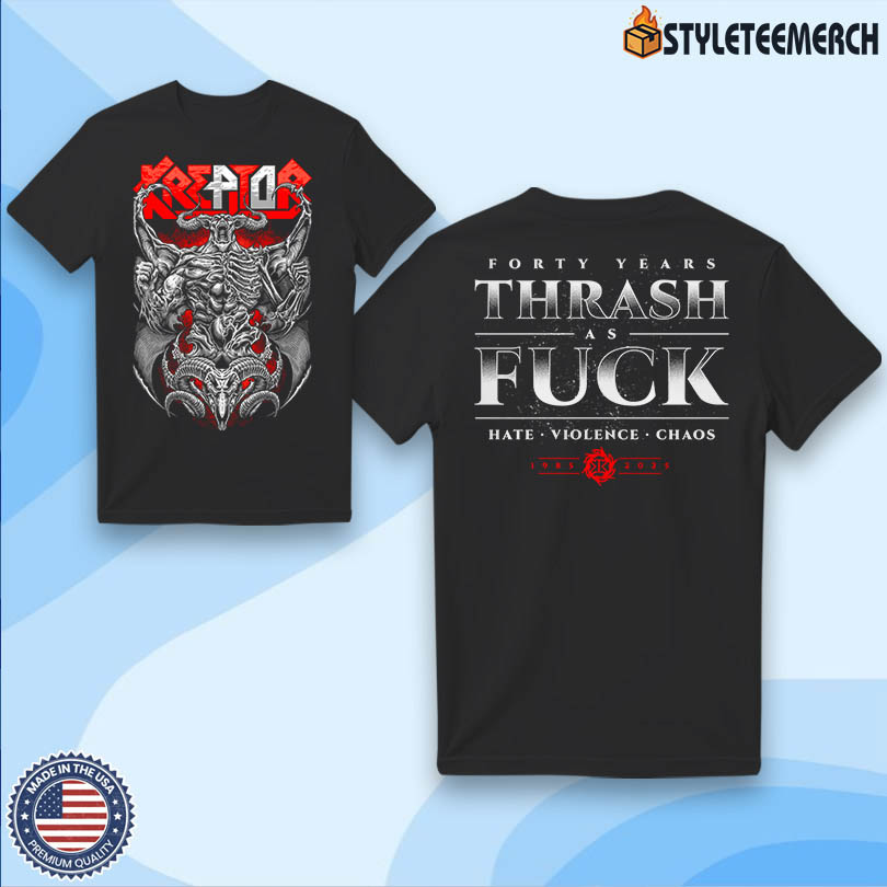 Kreator 40 Years Of Thrash 2025 Tee 4 Kreator 40 Years Of Thrash 2025 Tee