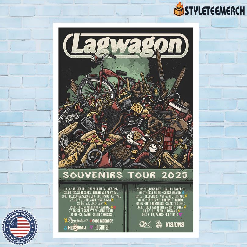 Lagwagon Souvenirs 2025 Tour Poster 4 Lagwagon Souvenirs 2025 Tour Poster