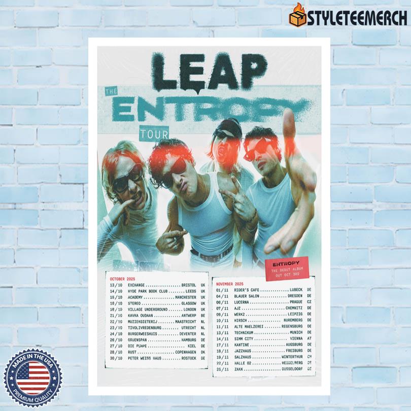 Leap Band The Entropy Tour 2025 Official Poster 10 Leap Band The Entropy Tour 2025 Official Poster