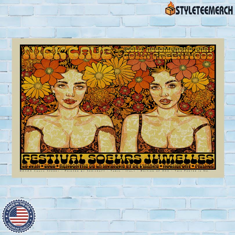Limited Edition Nick Cave Festival Soeurs Jumelles 2025 Tour Poster 4 Limited Edition Nick Cave Festival Soeurs Jumelles 2025 Tour Poster