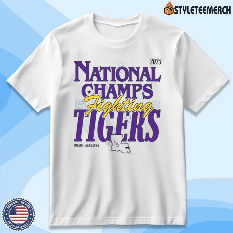 LSU Tigers Omaha 2025 Baseball Championship T-Shirt 4 LSU Tigers Omaha 2025 Baseball Championship T-Shirt