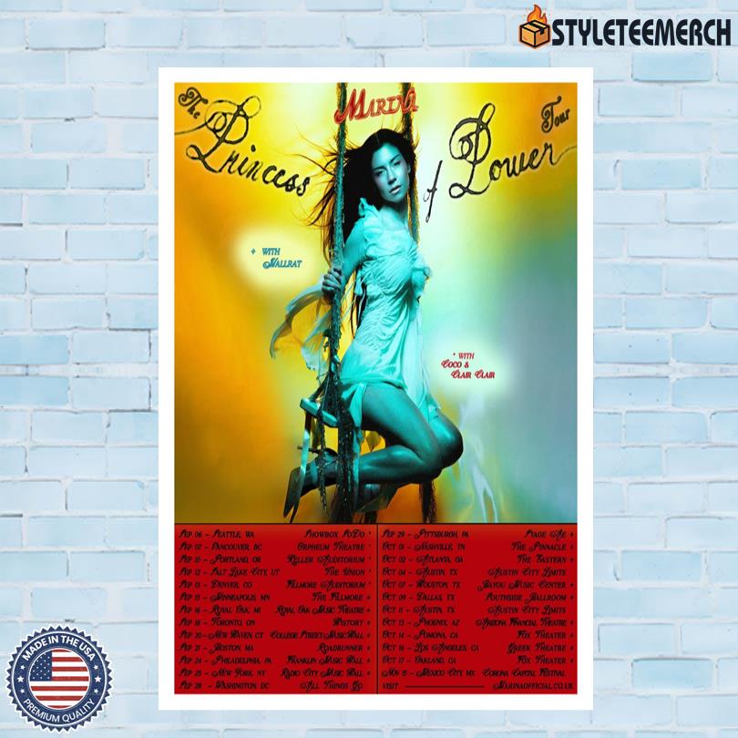 Marina The Princess Of Power Tour 2025 Poster Limited Edition 4 Marina The Princess Of Power Tour 2025 Poster Limited Edition
