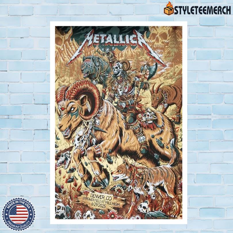 Metallica Denver, CO Poster 2025 4 Metallica Denver, CO Poster 2025