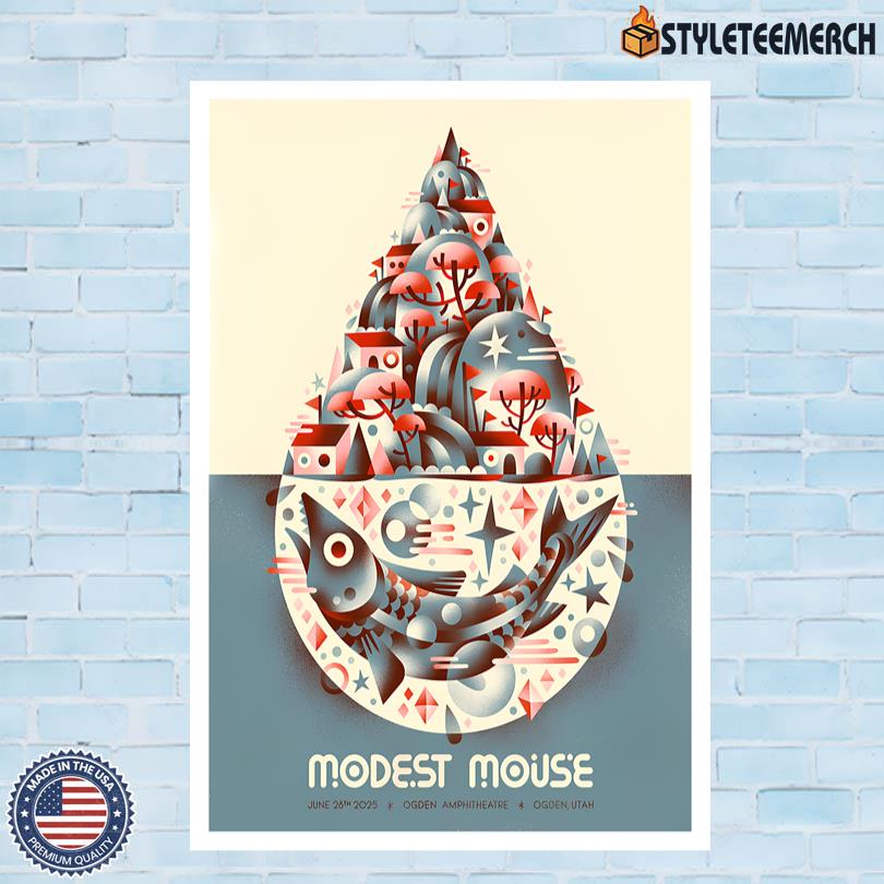 Modest Mouse 2025 Tour Ogden UT Poster 4 Modest Mouse 2025 Tour Ogden UT Poster