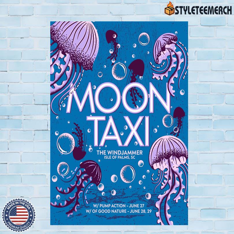 Moon Taxi 3-day Concert Poster June 27-29 2025 4 Moon Taxi 3-day Concert Poster June 27-29 2025