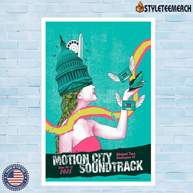 Motion City Soundtrack Jun 14-15 2025 At Warped Tour In DC Poster 4 Motion City Soundtrack Jun 14-15 2025 At Warped Tour In DC Poster