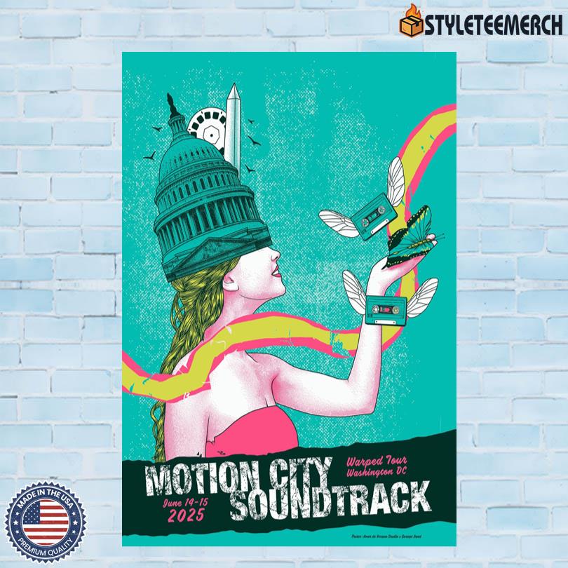 Motion City Soundtrack Warped Tour 2025 Poster 4 Motion City Soundtrack Warped Tour 2025 Poster