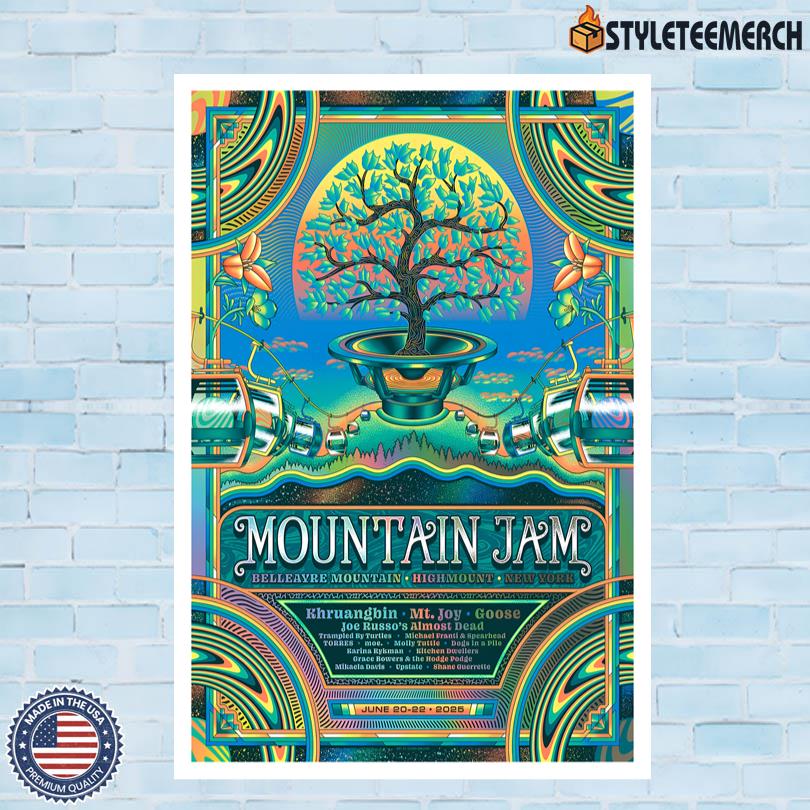 Mountain Jam Event Highmount, NY June 20-22 2025 Poster Print 4 Mountain Jam Event Highmount, NY June 20-22 2025 Poster Print