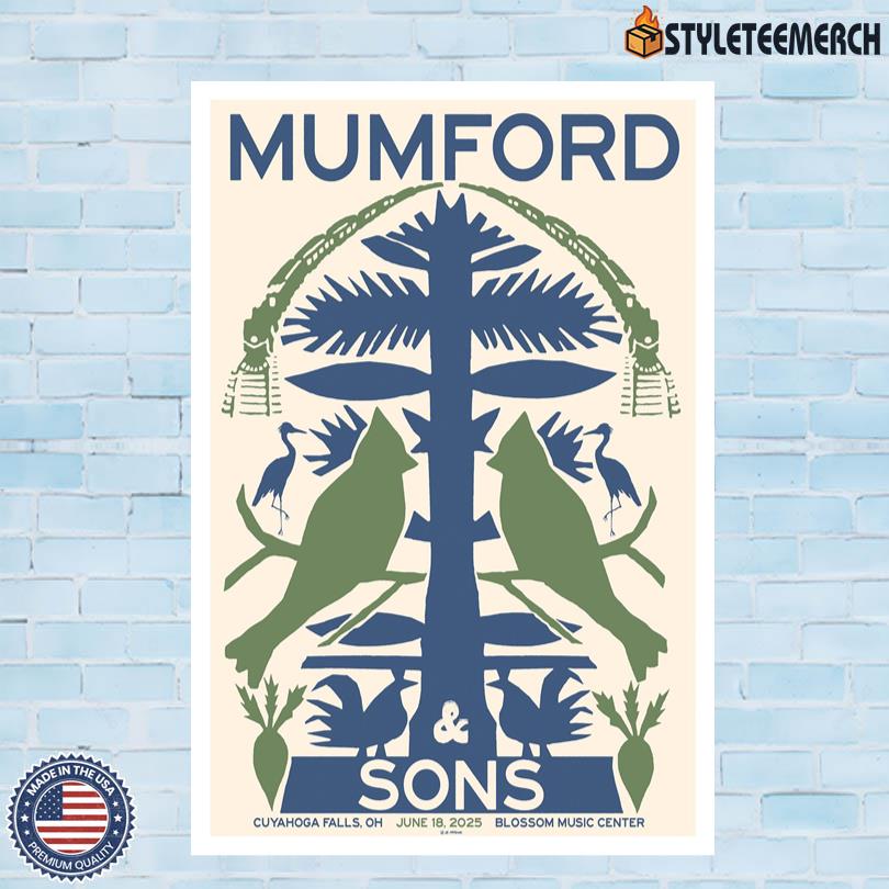 Mumford & Sons Event Cuyahoga Falls, OH June 18 2025 Merch Poster 4 Mumford & Sons Event Cuyahoga Falls, OH June 18 2025 Merch Poster