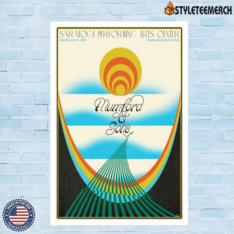 Mumford & Sons On June 21 2025 In Saratoga Springs, NY Official Poster 4 Mumford & Sons On June 21 2025 In Saratoga Springs, NY Official Poster