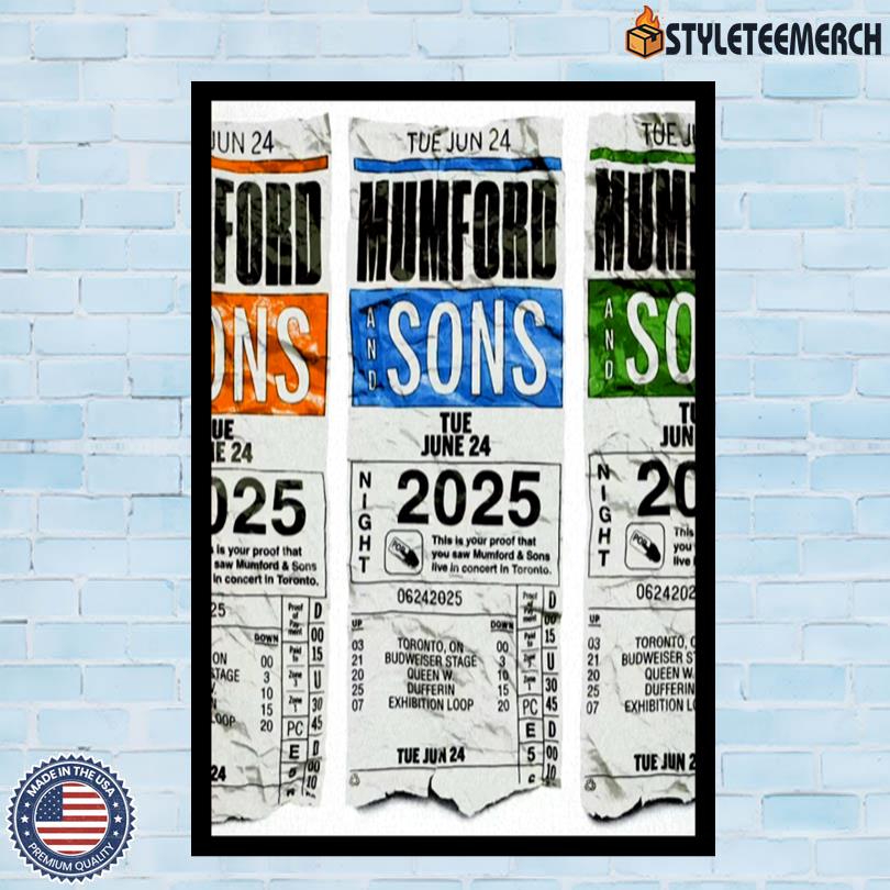Mumford & Sons Poster From Canada Concert June 24 2025 4 Mumford & Sons Poster From Canada Concert June 24 2025