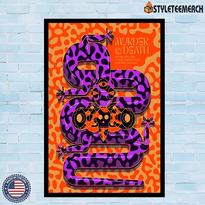 Murder By Death Concert At Saint Andrew's Hall Detroit, MI June 20 2025 Poster 4 Murder By Death Concert At Saint Andrew\'s Hall Detroit, MI June 20 2025 Poster