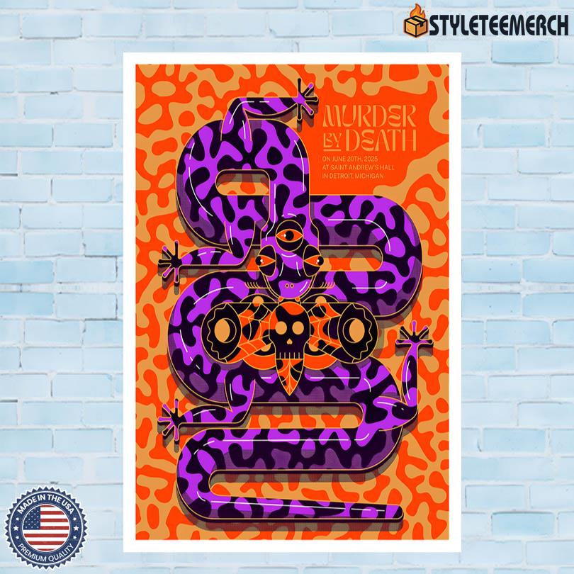 Murder By Death Detroit, MI Saint Andrew's Hall June 20 2025 Poster Artwork 4 Murder By Death Detroit, MI Saint Andrew\'s Hall June 20 2025 Poster Artwork