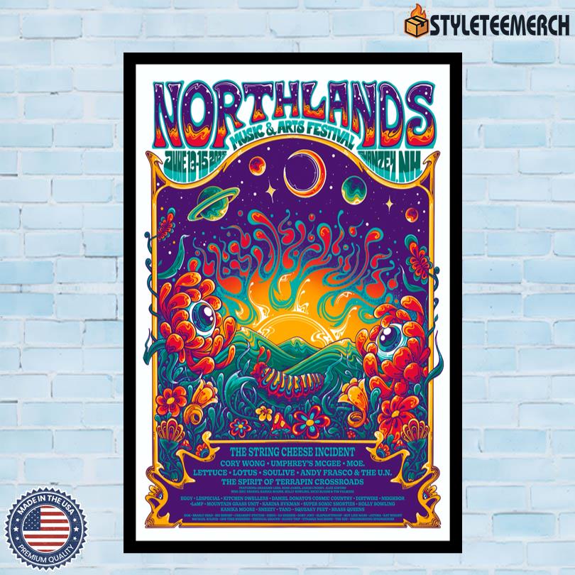 Northlands Music & Arts Festival Swanzey, NH June 13 14 & 15 2025 Poster 4 Northlands Music & Arts Festival Swanzey, NH June 13 14 & 15 2025 Poster