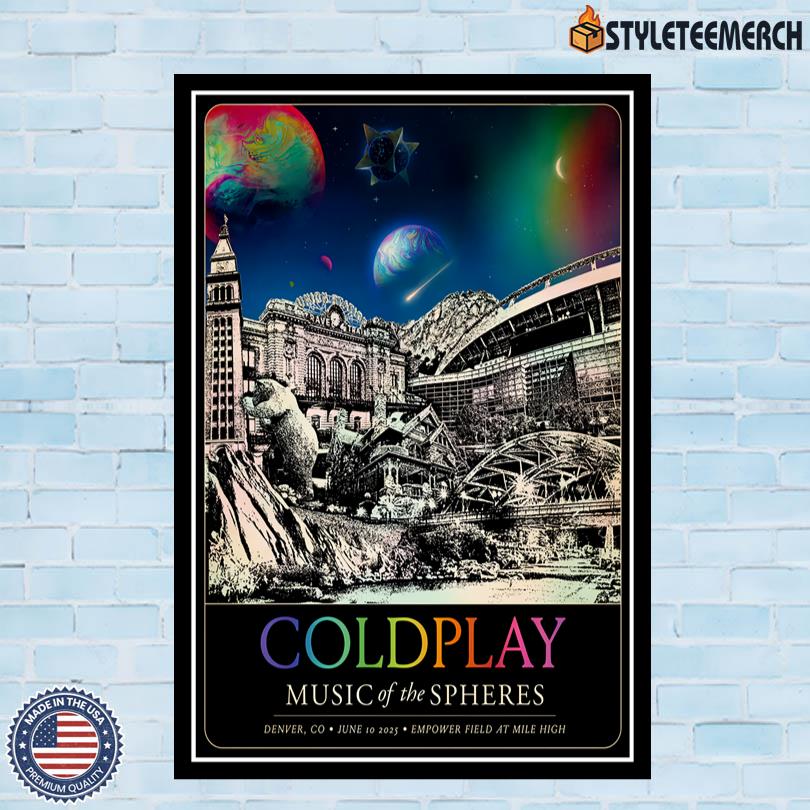 Official Coldplay Denver 2025 Poster Music Of The Spheres 4 Official Coldplay Denver 2025 Poster Music Of The Spheres