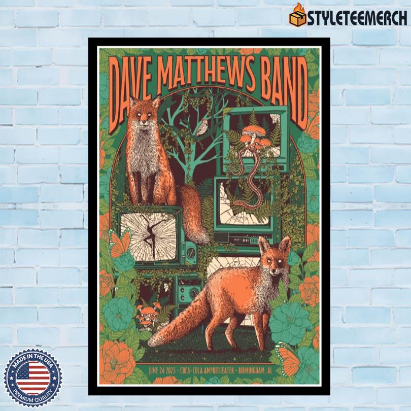 Official Dave Matthews Band Birmingham, AL Show Poster 2025 4 Official Dave Matthews Band Birmingham, AL Show Poster 2025