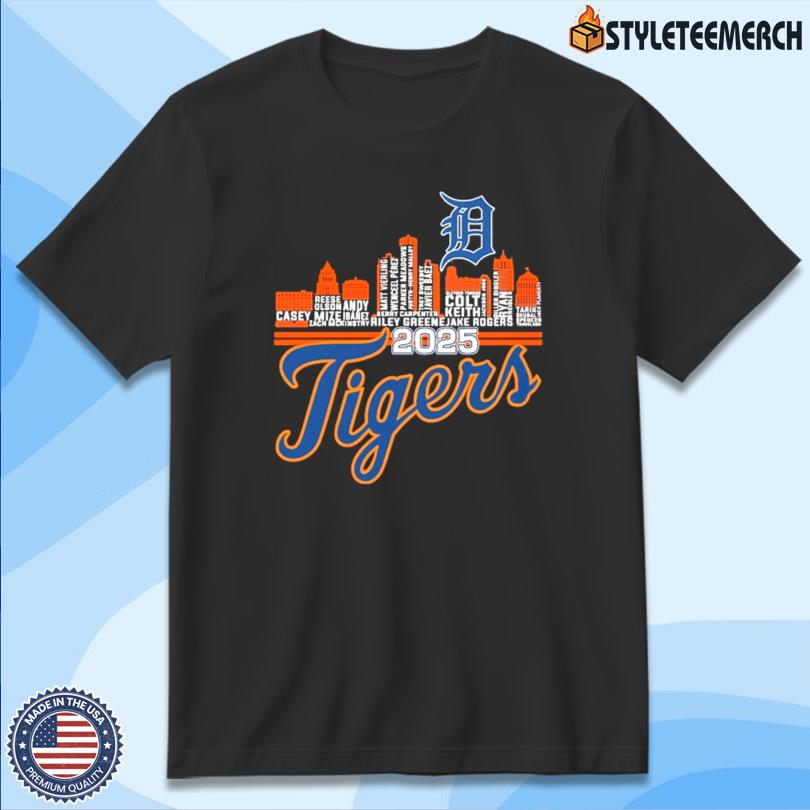 Official Detroit Tigers 2025 Skyline City Tee 4 Official Detroit Tigers 2025 Skyline City Tee