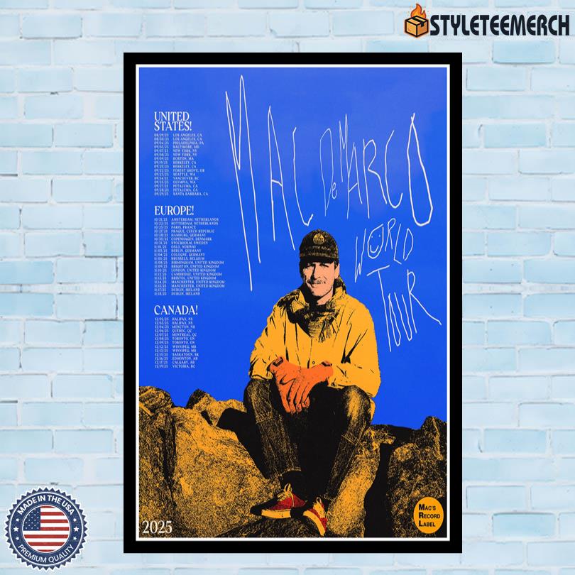 Official Mac DeMarco World Tour 2025 Poster 4 Official Mac DeMarco World Tour 2025 Poster
