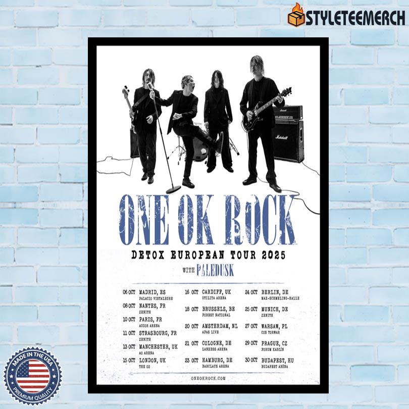 One Ok Rock DETOX Europe 2025 Tour Poster 4 One Ok Rock DETOX Europe 2025 Tour Poster