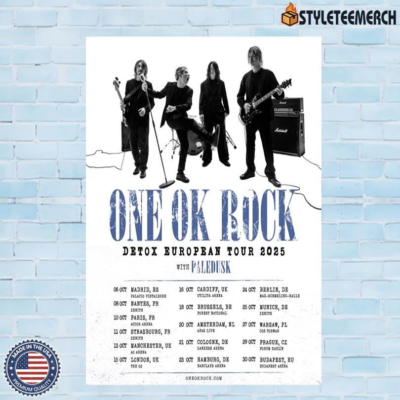 One Ok Rock Poster DETOX Europe 2025 Tour 4 One Ok Rock Poster DETOX Europe 2025 Tour