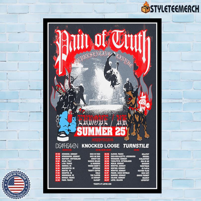 Pain Of Truth EU UK Summer Tour 25 Poster 4 Pain Of Truth EU UK Summer Tour 25 Poster