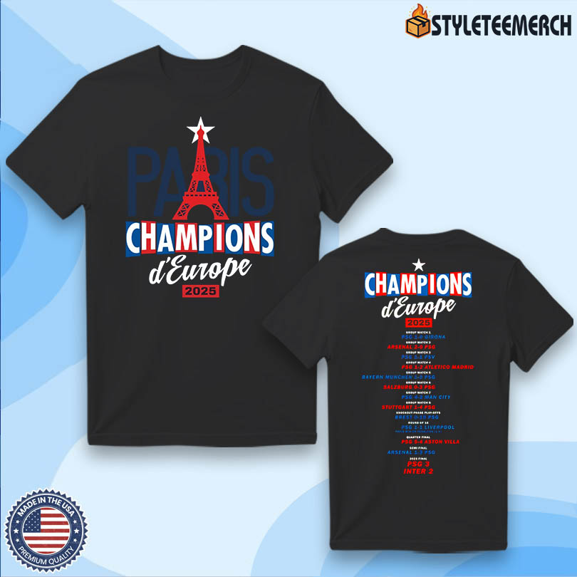 Paris Champions European 2025 T-Shirt 4 Paris Champions European 2025 T-Shirt