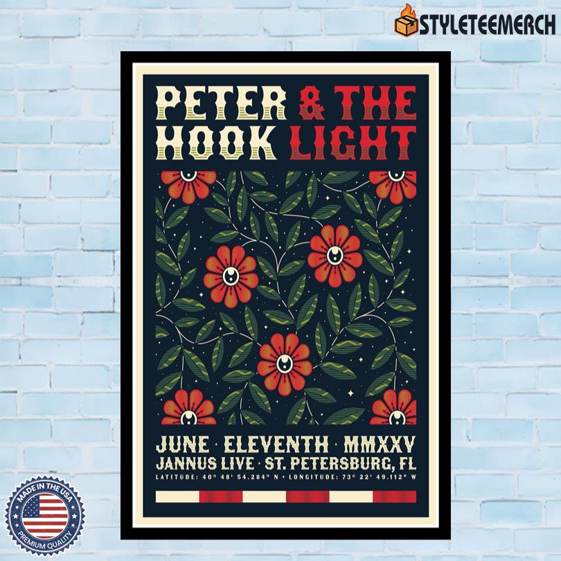 Peter Hook & The Light Jannus Live 2025 Concert Poster 4 Peter Hook & The Light Jannus Live 2025 Concert Poster