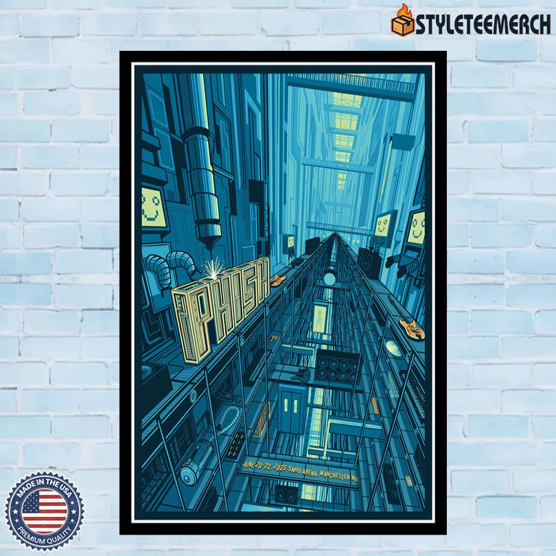 Phish June 20-22 2025 SNHU Arena Manchester, NH Official Tour Poster 4 Phish June 20-22 2025 SNHU Arena Manchester, NH Official Tour Poster
