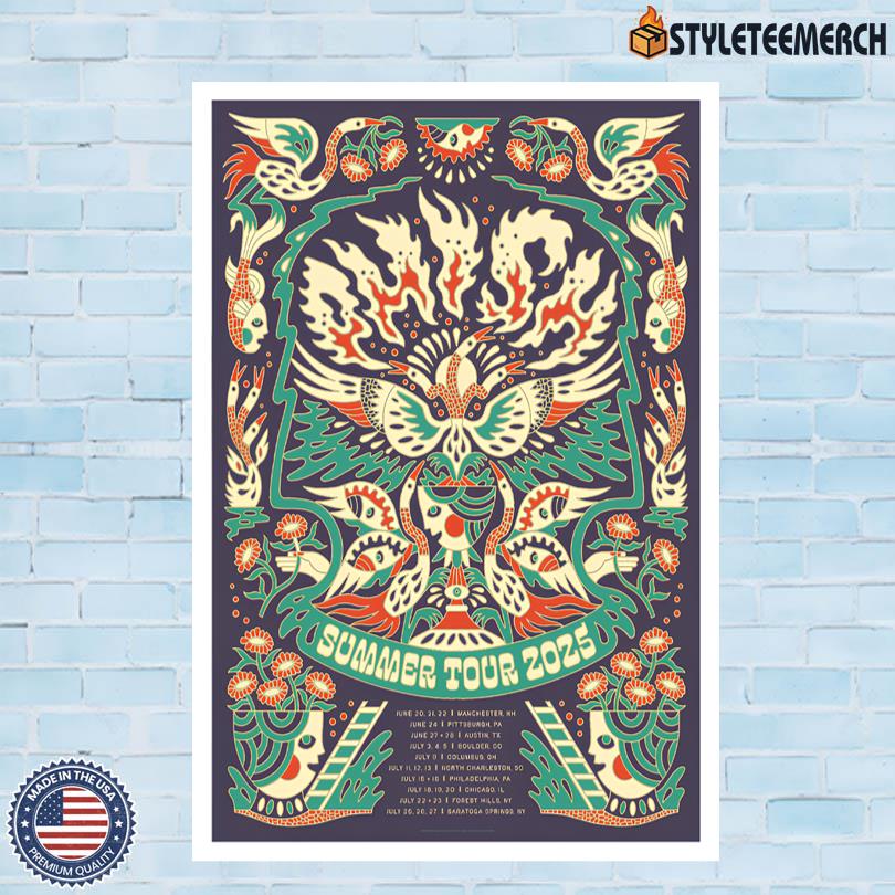 Phish Summer 2025 Tour Poster 4 Phish Summer 2025 Tour Poster