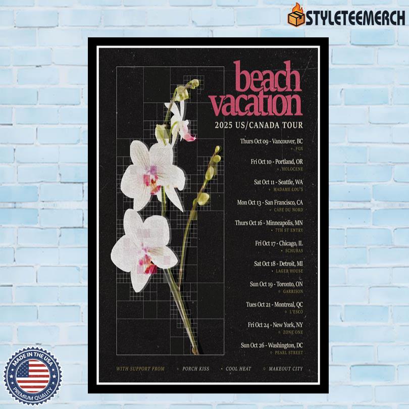 Poster Beach Vacation US Canada 2025 4 Poster Beach Vacation US Canada 2025