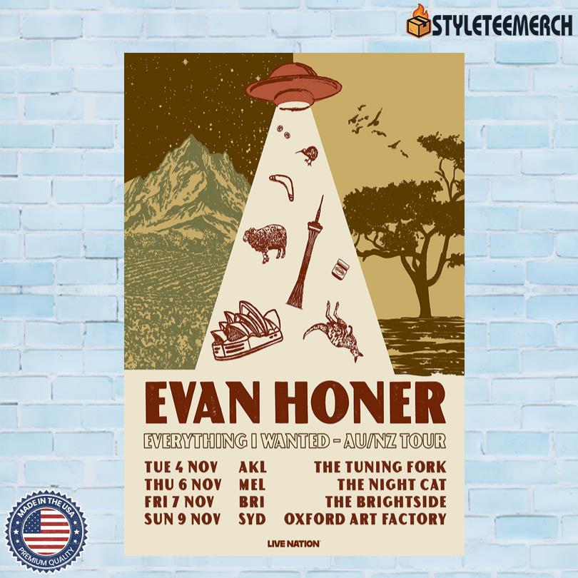 Poster Evan Honer Everything I Wanted AU NZ Tour 2025 4 Poster Evan Honer Everything I Wanted AU NZ Tour 2025