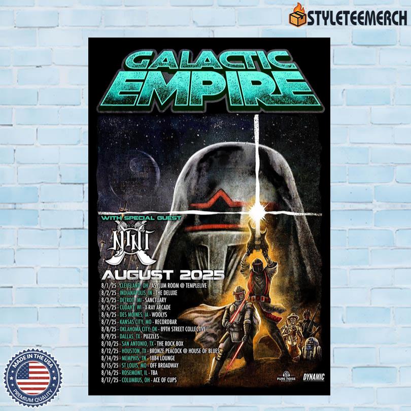 Poster Galactic Empire August Tour 2025 4 Poster Galactic Empire August Tour 2025